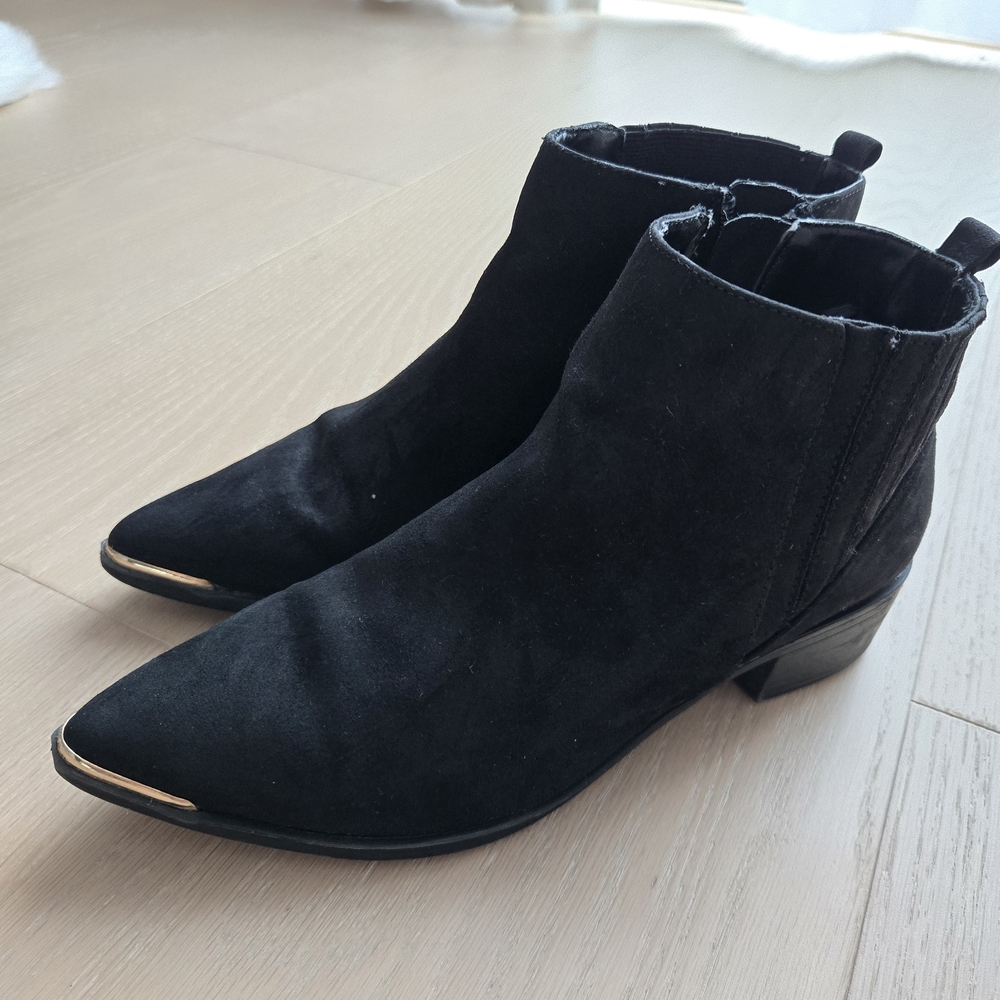 Black Suede Ankle Booties